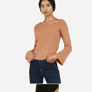 Sparkly Off-Shoulder Sweater